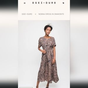 Osei Duro Nonna Dress in Snakebite